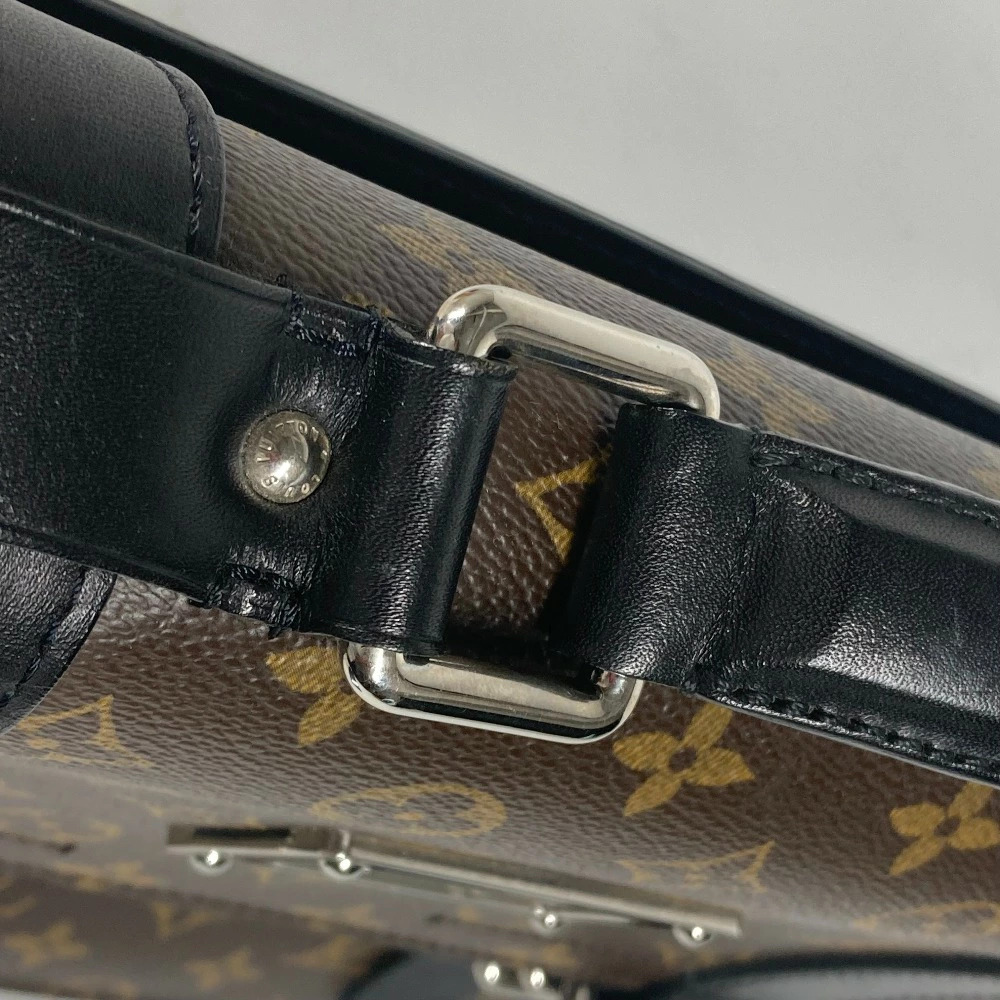 LOUIS VUITTON Macassar Brown Rally Briefcase Document Bag Tote Business Brown - Picture 11 of 15